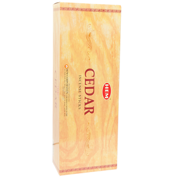 Cedar Incense Sticks, HEM Hex Pack - 6 Boxes x 20 Sticks