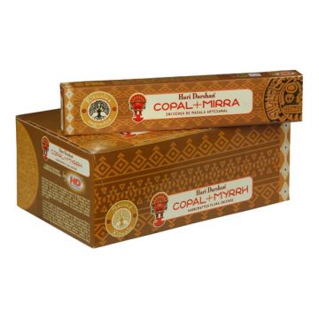 Hari Darshan Copal & Myrrh Incense Sticks, 15gm x 12 boxes