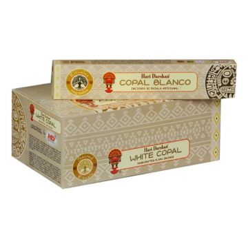 Hari Darshan White Copal Incense Sticks, 15gm x 12 boxes