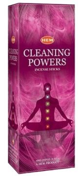 Cleaning Powers Incense Sticks, HEM Hex Pack - 6 Boxes x 20 Sticks