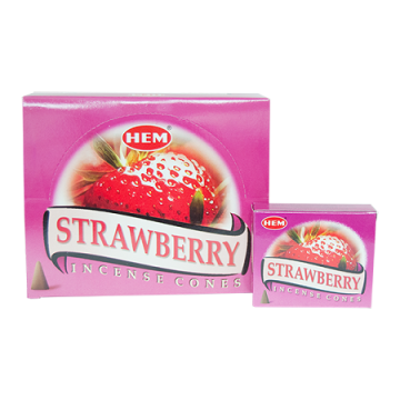 Strawberry Incense Cones, HEM, Box/12