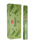 Mugwort Incense Sticks, HEM Hex Pack - 6 Boxes x 20 Sticks