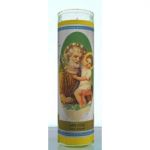 St. Joseph Labeled 7 Day Candle, Yellow