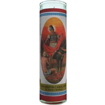 St. Martin Cabellero Labeled 7 Day Candle, Red