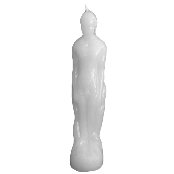Small Male Image Candle - White, Each