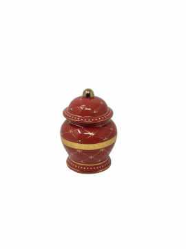 Porcelain Potiche Jimaguas, 6" Red (43655)
