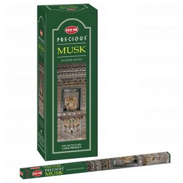 Precious Musk Incense Sticks, HEM Square Pack - 25 Boxes x 8 Sticks