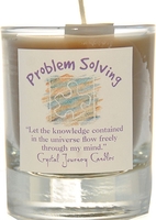 Problem Solving Soy Filled Glass Votive Candle