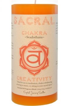 Sacral Chakra Pillar - 3" x 6", Each