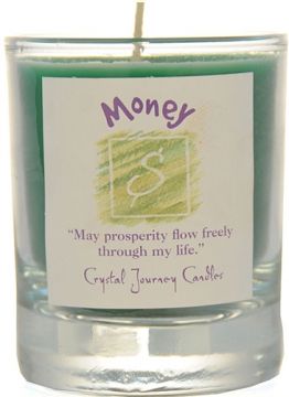 Money Soy Filled Glass Votive Candle