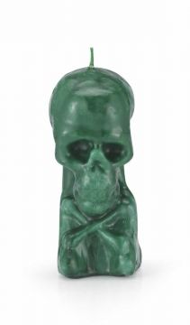 Skull Image Candles 5" - Green, Each