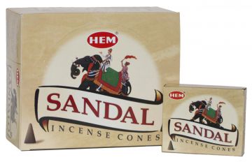 Sandalo Incense Cones, HEM, Box/12