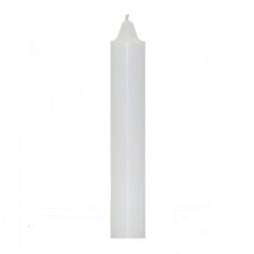White Jumbo Candle 9", Each