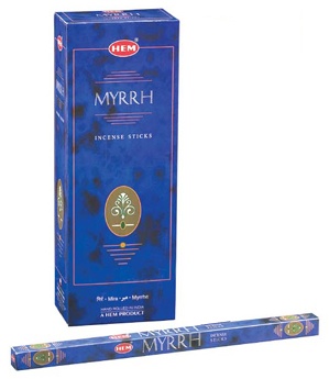 Myrrh Incense Sticks, HEM Square Pack - 25 Boxes x 8 Sticks