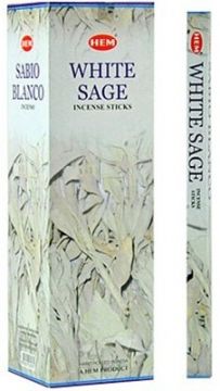 White Sage Incense Sticks, HEM Square Pack - 25 Boxes x 8 Sticks