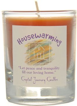 Housewarming Soy Filled Glass Votive Candle