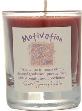 Motivation Soy Filled Glass Votive Candle