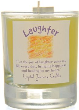 Laughter Soy Filled Glass Votive Candle