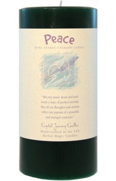 Peace 3 x 6 Herbal Magic Pillar Candle