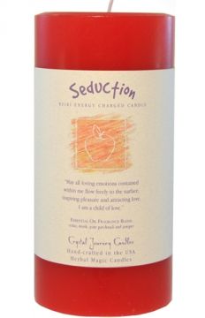 Seduction  3 x 6 Herbal Magic Pillar Candle