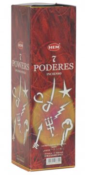 7 Powers Incense Sticks, HEM Square Pack - 25 Boxes x 8 Sticks