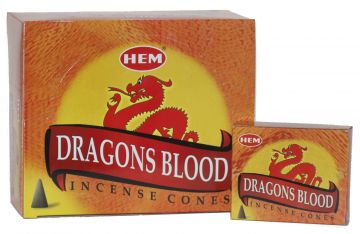 Dragons Blood Incense Cones, HEM, Box/12