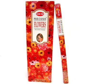 Precious Flower Incense Sticks, HEM Square Pack - 25 Boxes x 8 Sticks