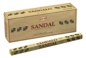 Sandal Incense Sticks, HEM Square Pack - 25 Boxes x 8 Sticks