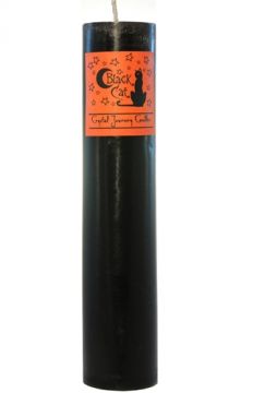 Black Cat Herbal Magic Pillar Candle