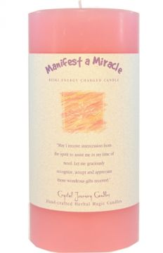 Manifest A Miracle 3 x 6 Herbal Magic Pillar Candle