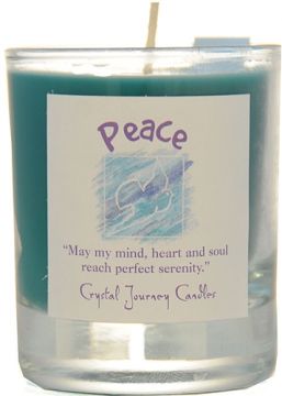 Peace Soy Filled Glass Votive Candle