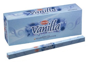 Vanilla Incense Sticks, HEM Square Pack - 25 Boxes x 8 Sticks