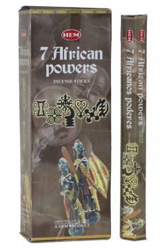 7 African Powers Incense Sticks, HEM Hex Pack - 6 Boxes x 20 Sticks