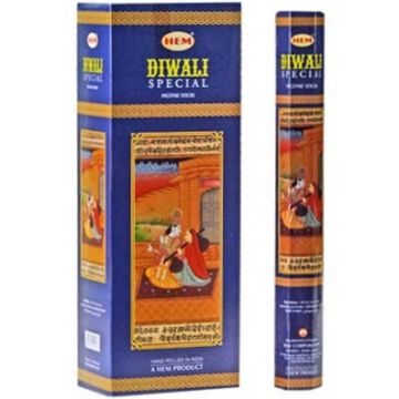Diwali Special Incense Sticks, HEM Hex Pack - 6 Boxes x 20 Sticks