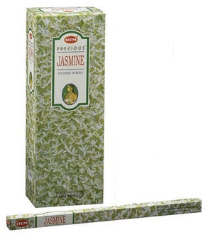 Precious Jasmine Incense Sticks, HEM Square Pack - 25 Boxes x 8 Sticks