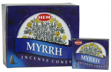 Myrrh Incense Cones, HEM, Box/12