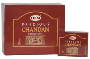 Precious Chandan Incense Cones, HEM, Box/12