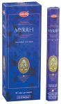 Myrrh Incense Sticks, HEM Hex Pack - 6 Boxes x 20 Sticks