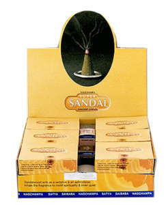 Satya Super Sandal Incense Cones, 12 cones x 12 boxes