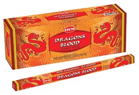 Dragon Blood Incense Sticks, HEM Square Pack - 25 Boxes x 8 Sticks