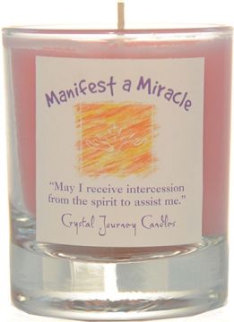 Manifest A Miracle Soy Filled Glass Votive Candle