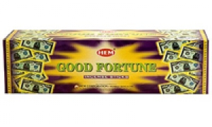 Good Fortune Incense Sticks, HEM Square Pack - 25 Boxes x 8 Sticks