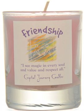 Friendship Soy Filled Glass Votive Candle