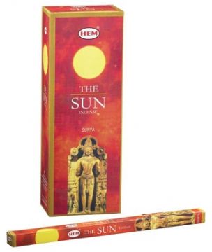 Sun Incense Sticks, HEM Square Pack - 25 Boxes x 8 Sticks