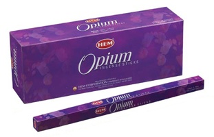 Opium Incense Sticks, HEM Square Pack - 25 Boxes x 8 Sticks