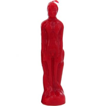 Small Male Image Candle - Red, Each