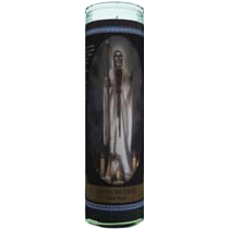 Santa Muerte (Holy Death) Labeled 7 Day Candle, Black