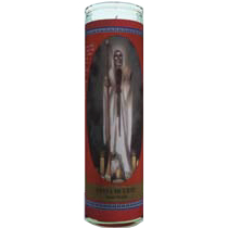 Santa Muerte (Holy Death) Labeled 7 Day Candle, Red