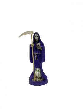 6-7" Santa Muerte Fixed Statue, Purple