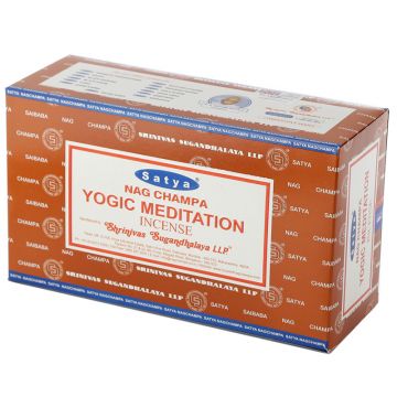 Satya Yogic Meditation Incense Sticks, 15gm x 12 boxes